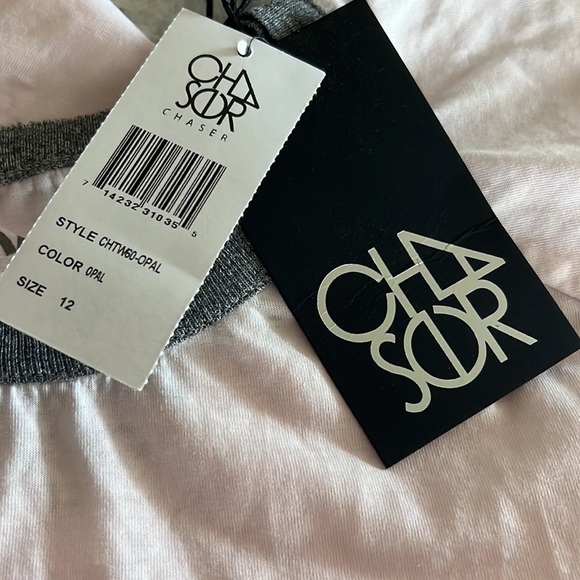 Chaser Long Sleeved Pink Tee - Size 12 - New With Tags - Picture 4 of 4